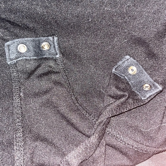 Faded Rose Essentials Black Size Medium Bodysuit Snap Closure Soft Boning Thong - Picture 2 of 3